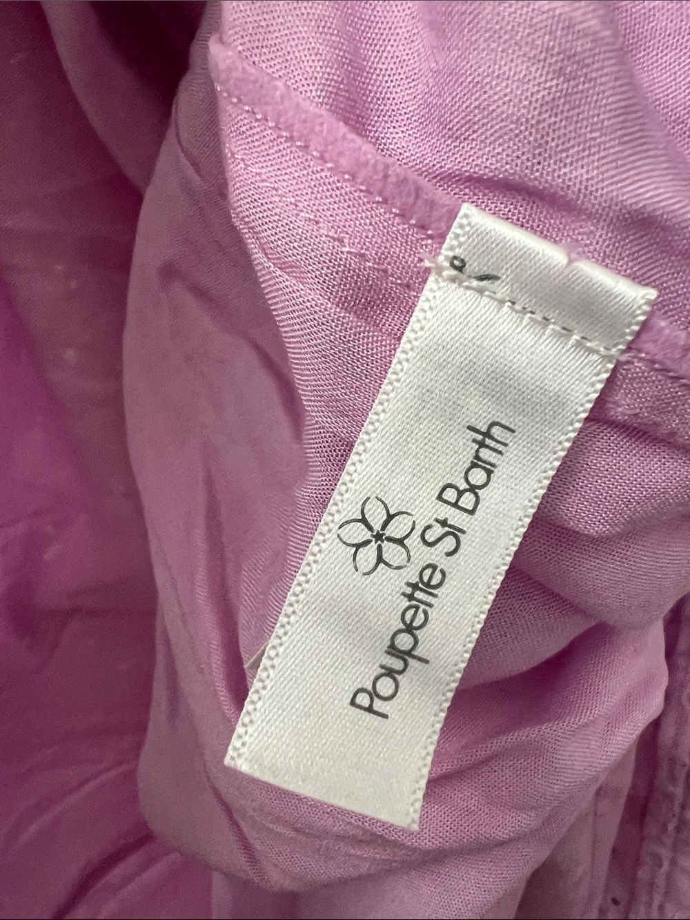Poupette St. Barth Chantal Lilac Eyelet Mini Dress Size 12